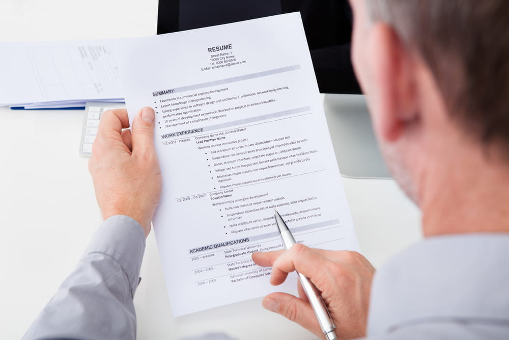 employer reviewing resume that stands out